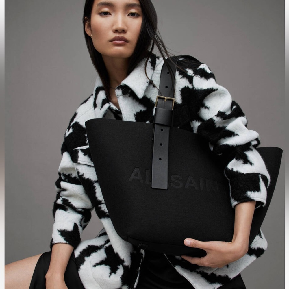 All Saints Black Felt Women's Tote